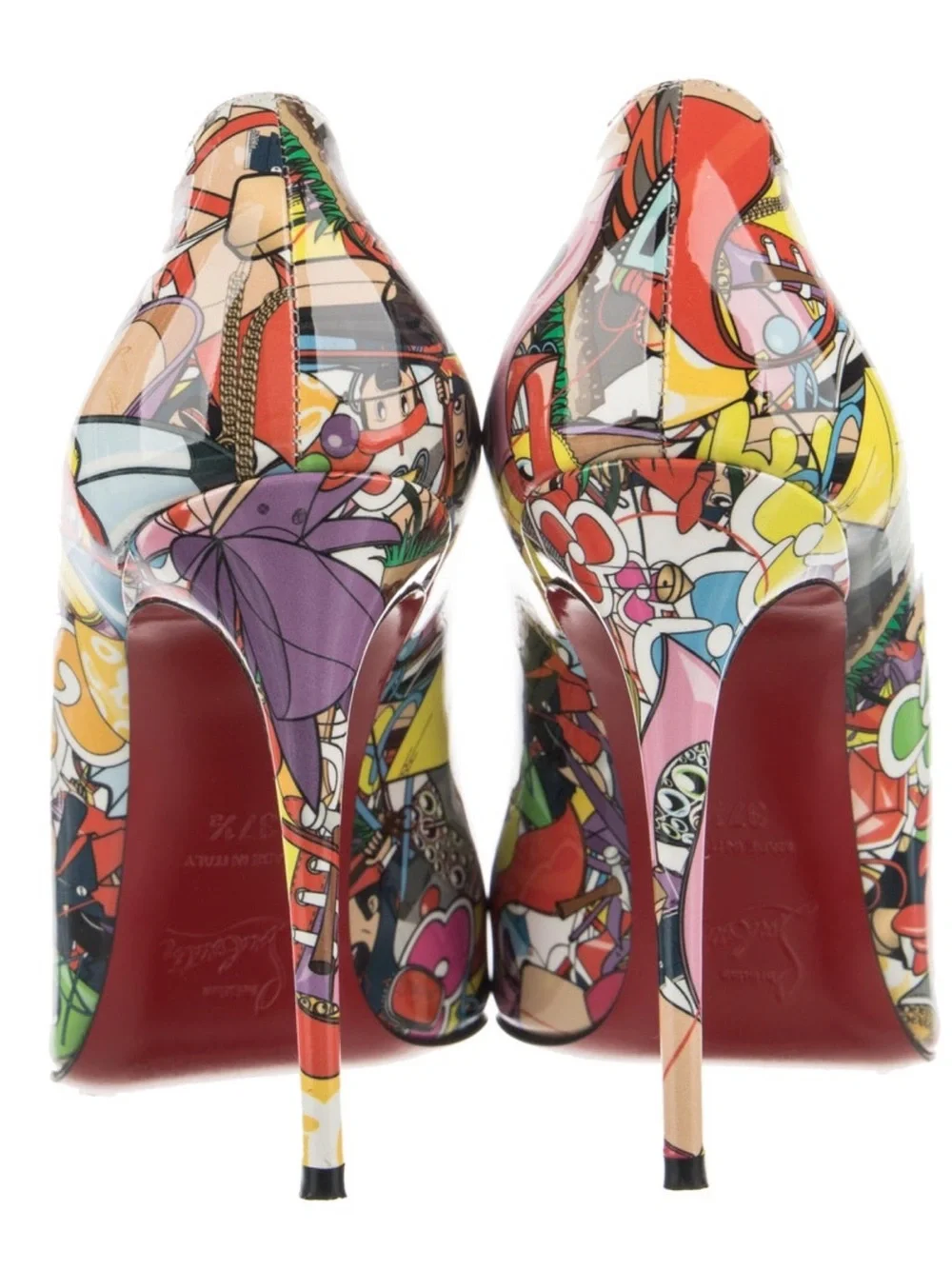 Christian Louboutin Multicolor Graphic Pointed-Toe Stiletto Pump